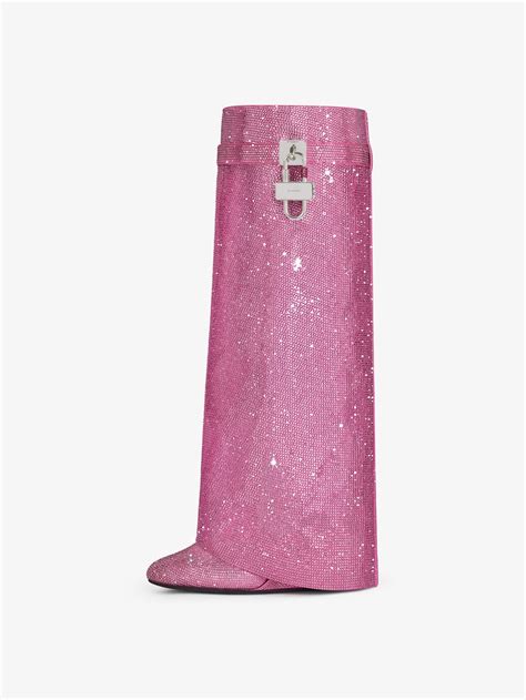 givenchy pink glitter boots|Givenchy lock boots.